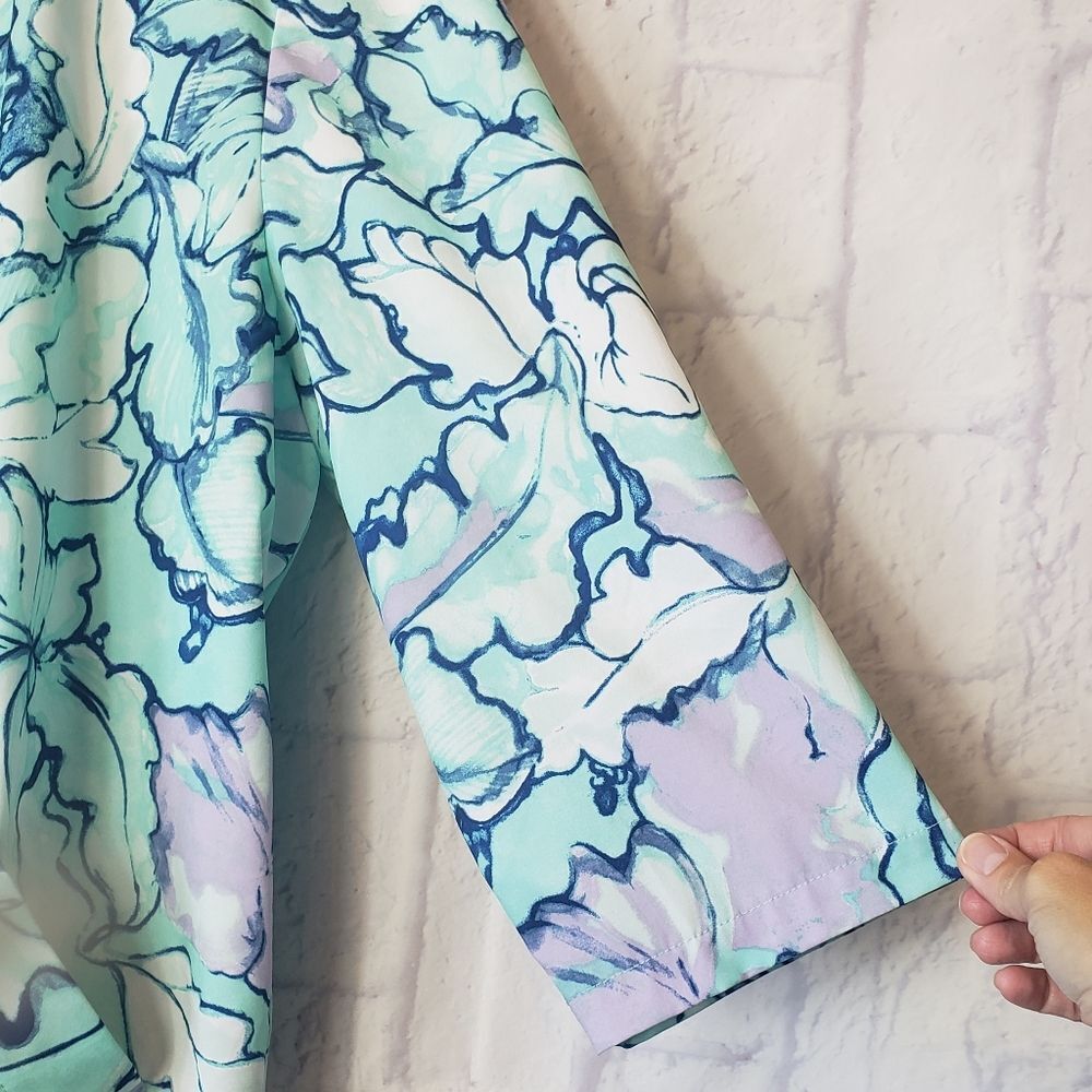 WEEKENDS BY CHICO'S Watercolor ELLA Windbreaker Jacket XL - Picture 3 of 7